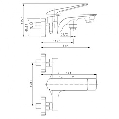 Lemark Смеситель для ванны Allegro LM5914CW – фотография-2
